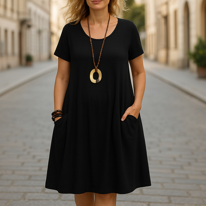 Sophie – Elegant Midi Dress with Flattering Silhouette