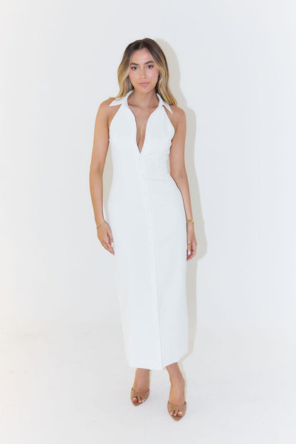 ELOWEN The Ultimate Muse Collar Maxi Dress